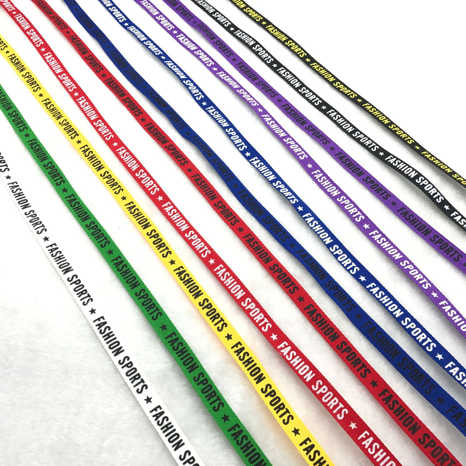 一公分人字纹印花织带 涤棉印字服装领条辅料 可来图logo