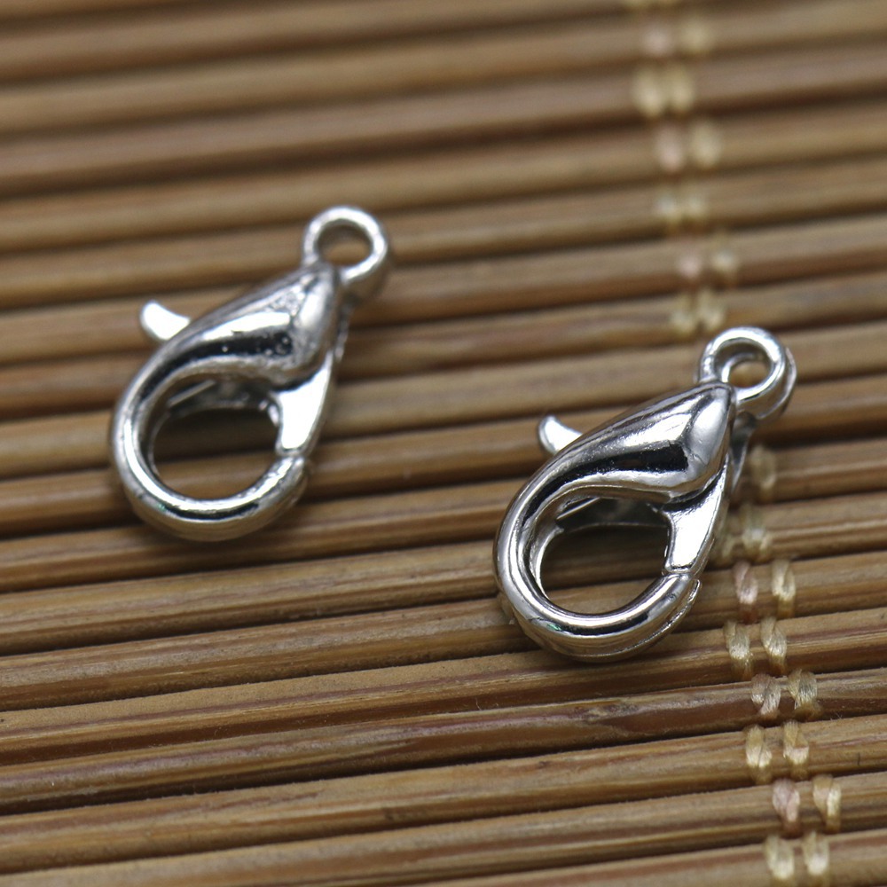 50个优质合金龙虾扣10-21mm饰品链条扣金银铜色龙虾扣diy配件批发