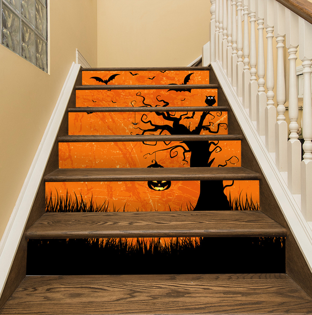 lt051 楼梯贴 万圣节立体贴纸3d仿真可移防水墙贴卧室客厅diy墙纸