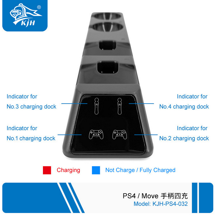 PS4 VR Handle Four-Charge PS4 Move Handle Charging Base Slim Pro Handle Four-in-One Charger