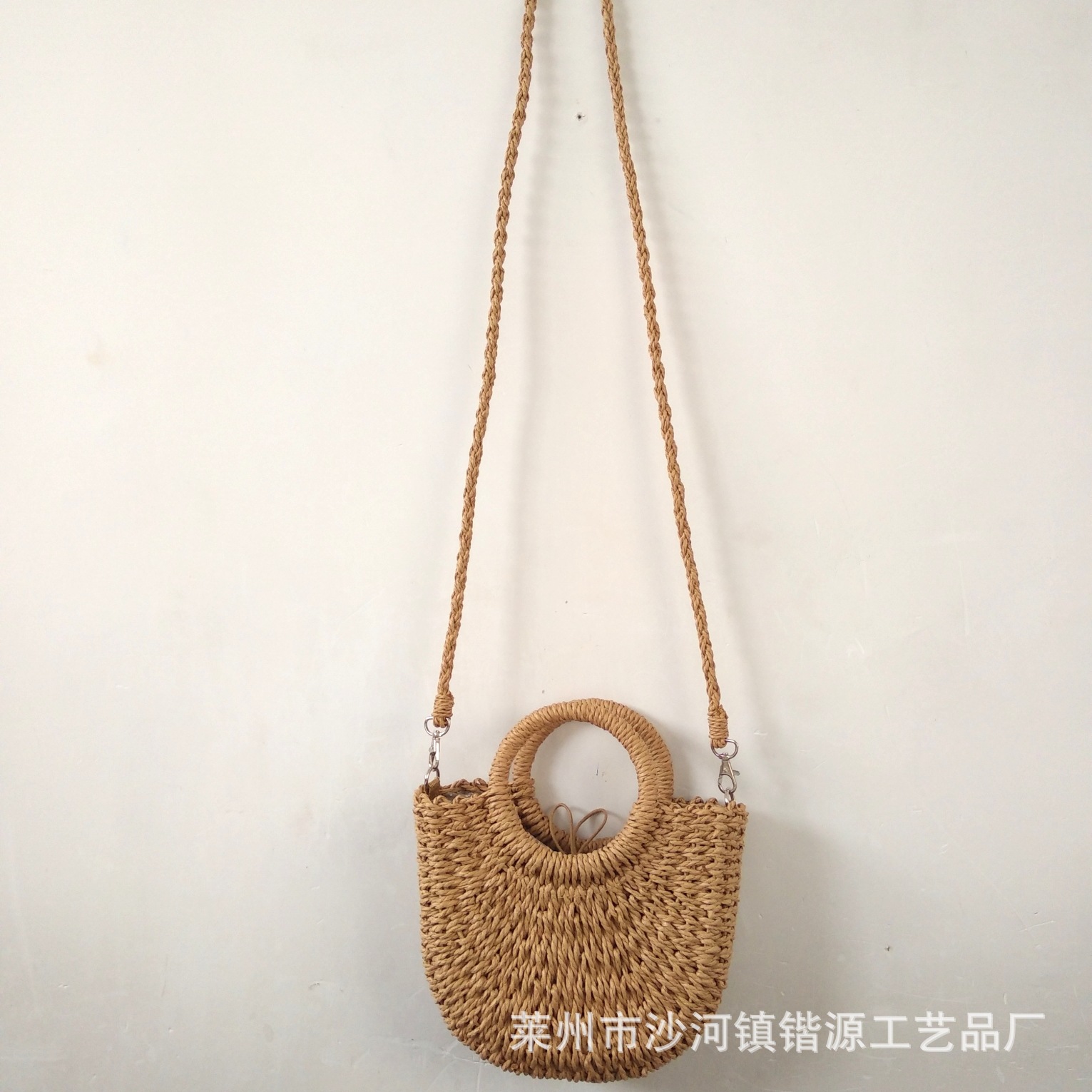 Korean Fashion New Vegetable Basket Hand-Woven Bag Female Niche Shoulder Messenger Bag Rattan Woven Straw Bag Vacation