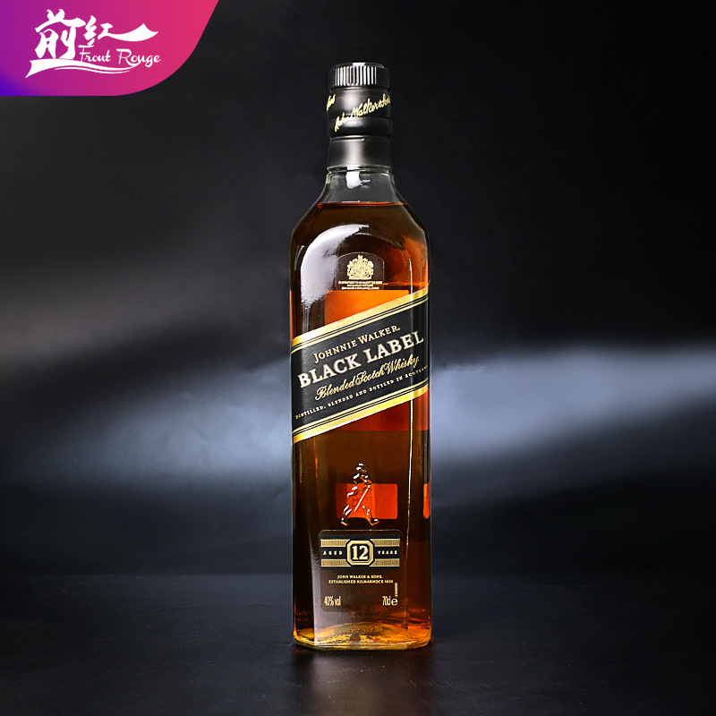 洋酒黑方12年调配型苏格兰威士忌/黑牌威士忌black label前红酒业