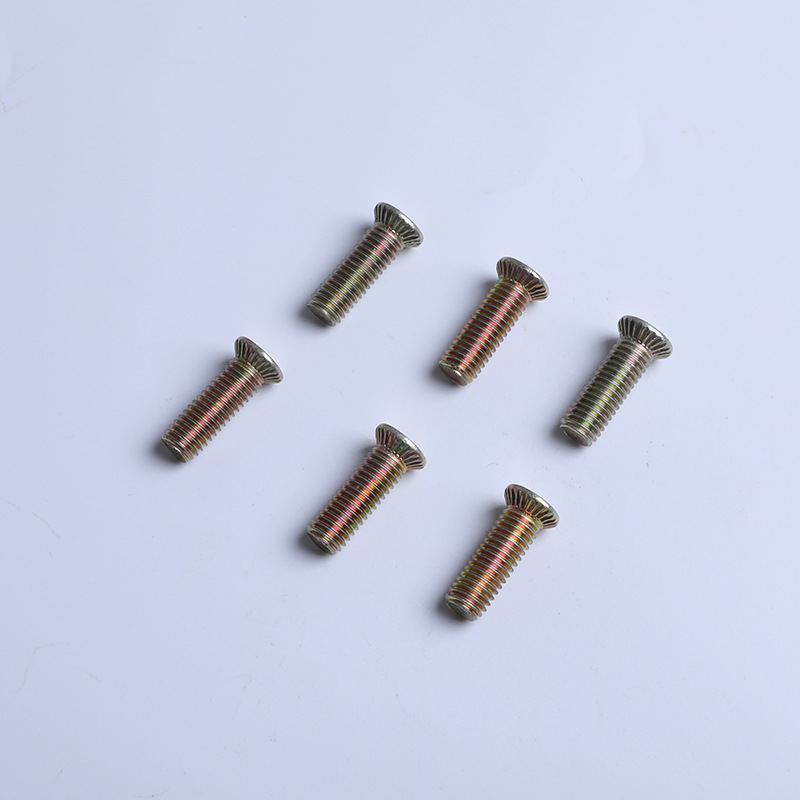 十字沉头滚花螺丝 沉头带齿防滑锁紧机螺钉 平头压花机丝