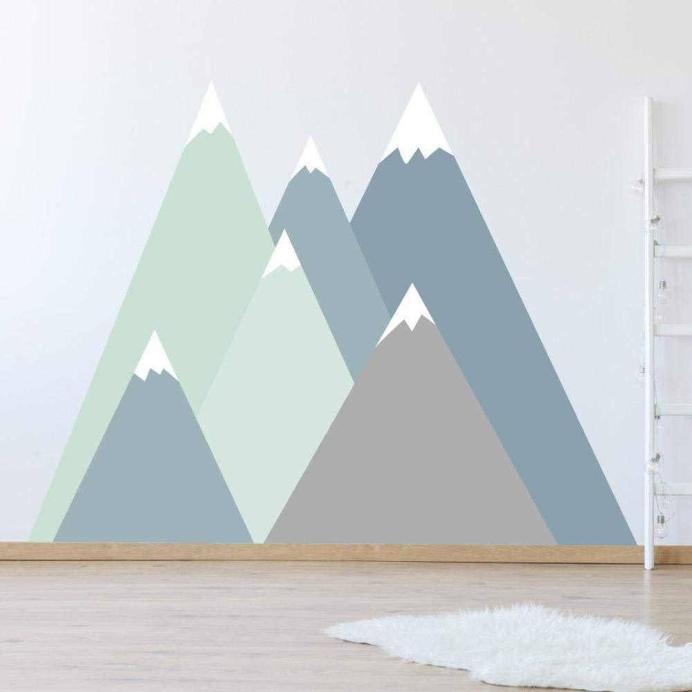 大尺寸山峰墙贴北欧风格儿童房贴纸mountain wall stickerlc1238