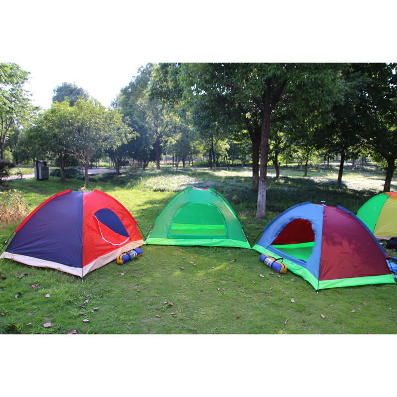 2*2m single layer portable manual tent single layer outdoor camping windproof polyester construction lightweight easy-to-put-up tent