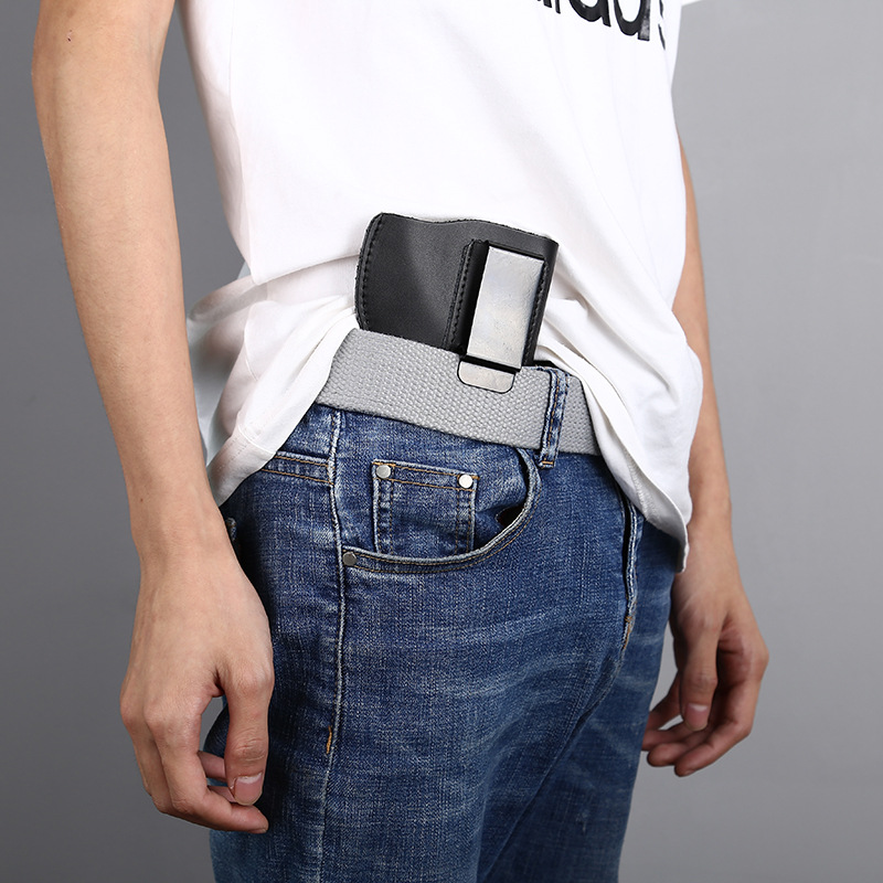 牛皮隐形枪套左轮专用皮枪套柔软舒适腰内侧战术枪套