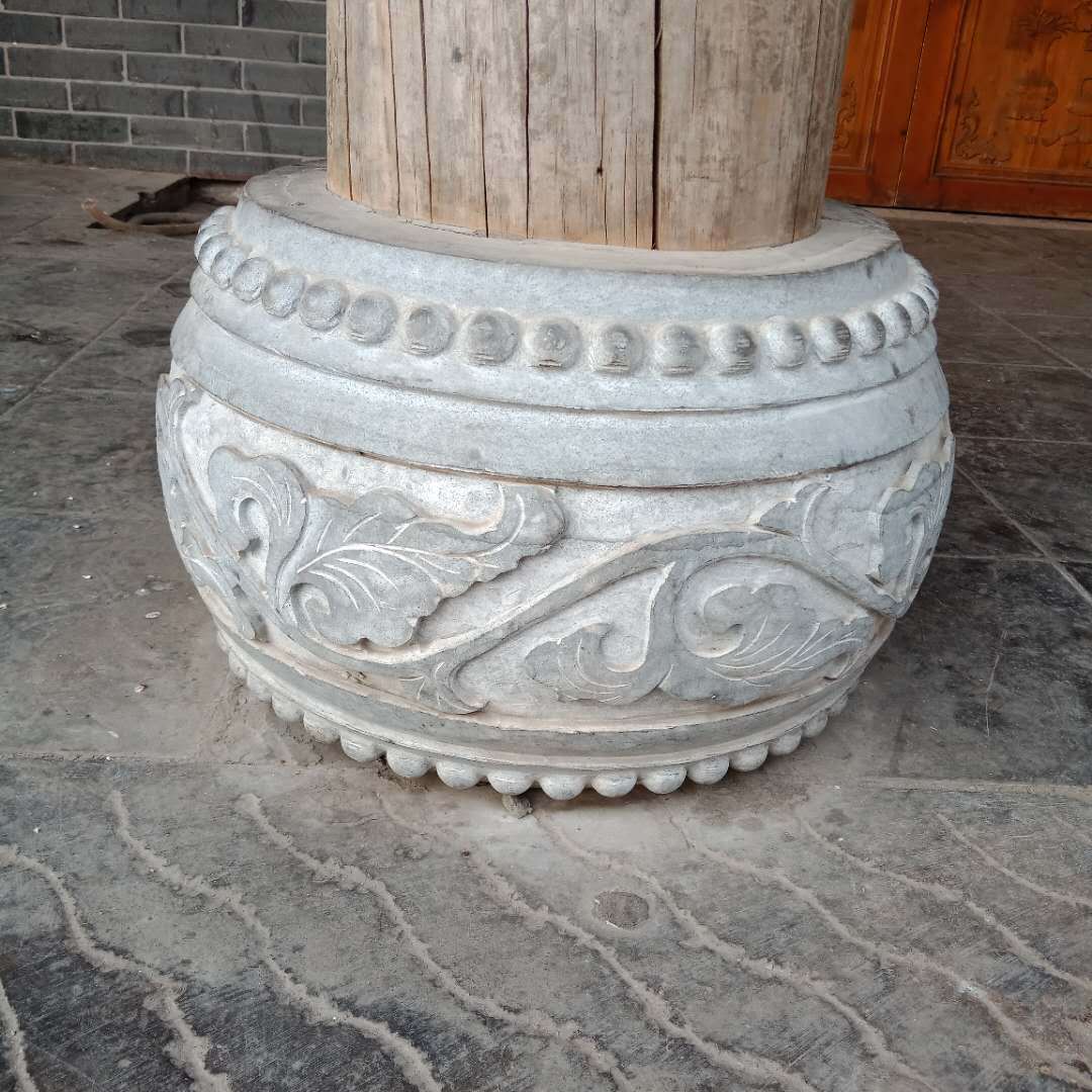 【柱基石】定制厂家青石柱墩雕花柱础石多少钱仿古柱