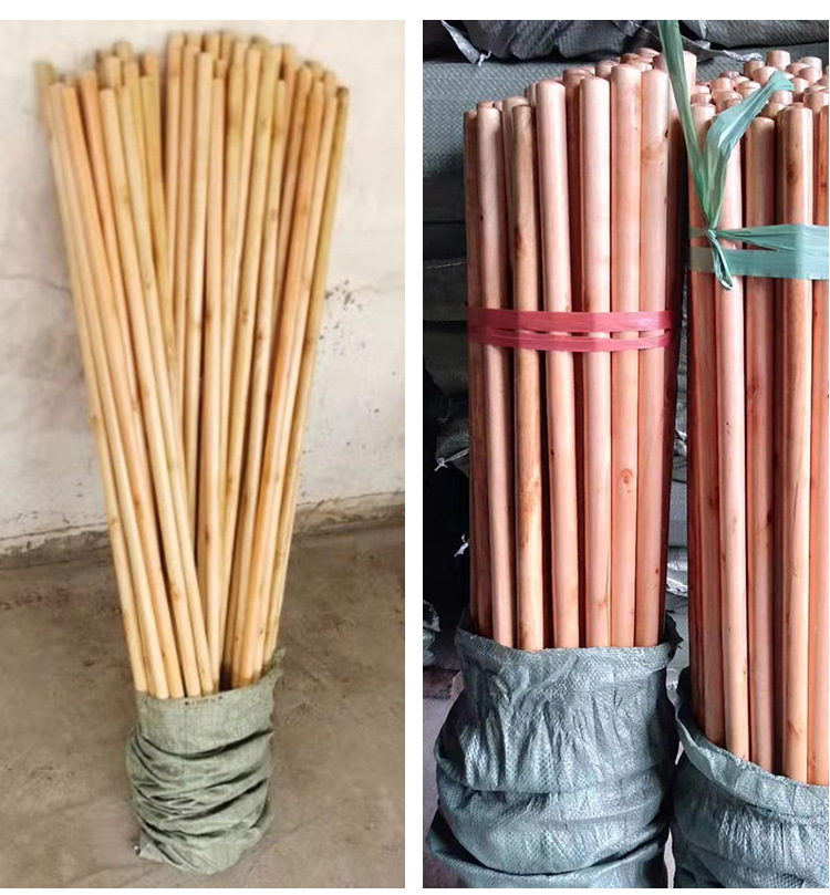 厂家批发桉木圆头意式螺纹油漆杆清漆木杆油漆拖把杆扫帚扫把柄