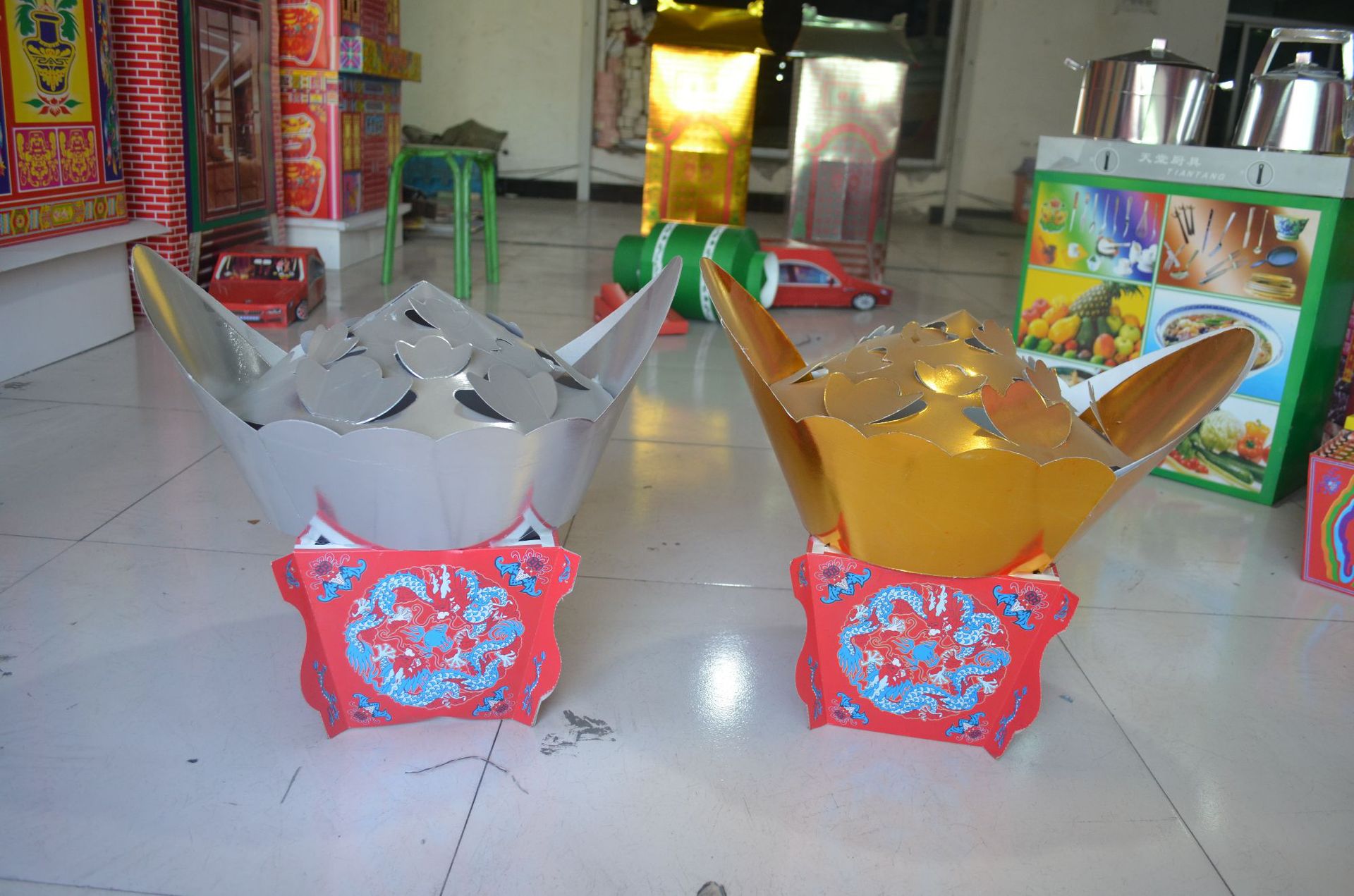 殡葬用品批发 祭祀纸扎纸活花圈 清明节五七用品 饮水机