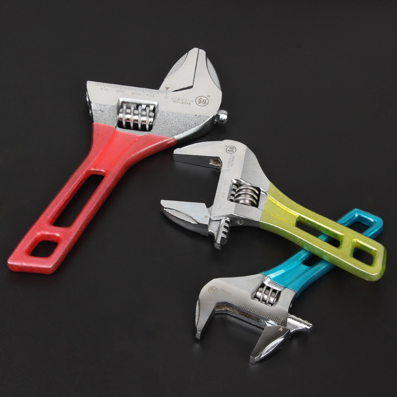 供应日本福冈工具多功能活动扳手大开口工业级活络活口短柄扳子