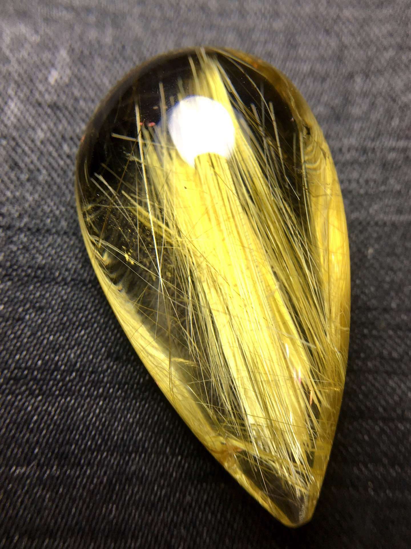 丹利水晶 钛晶/发晶雕刻吊坠 钛晶蛋面形状吊坠 钛晶水滴形状吊坠