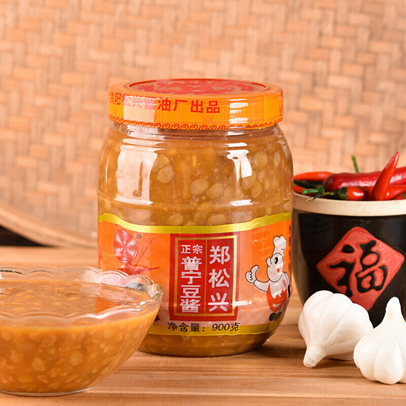 郑松兴 普宁豆酱900g*6瓶 整箱潮汕特产正宗普宁松兴豆酱点蘸凉拌