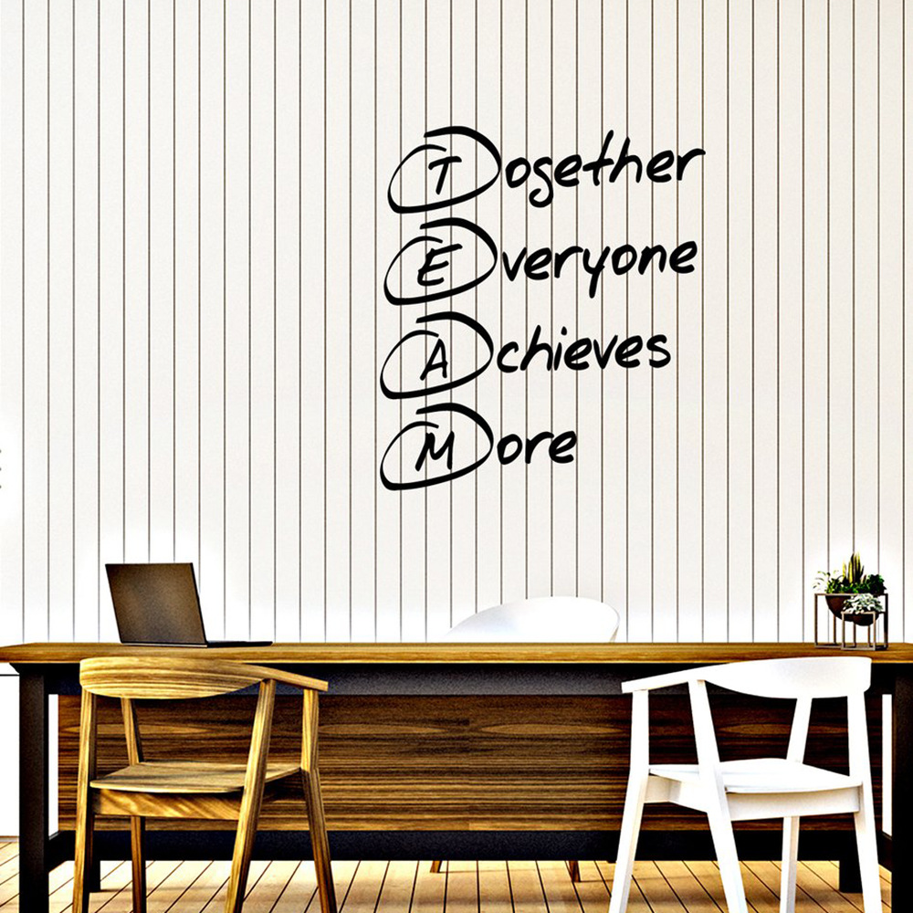 英文团队合作励志语录办公室装饰贴纸