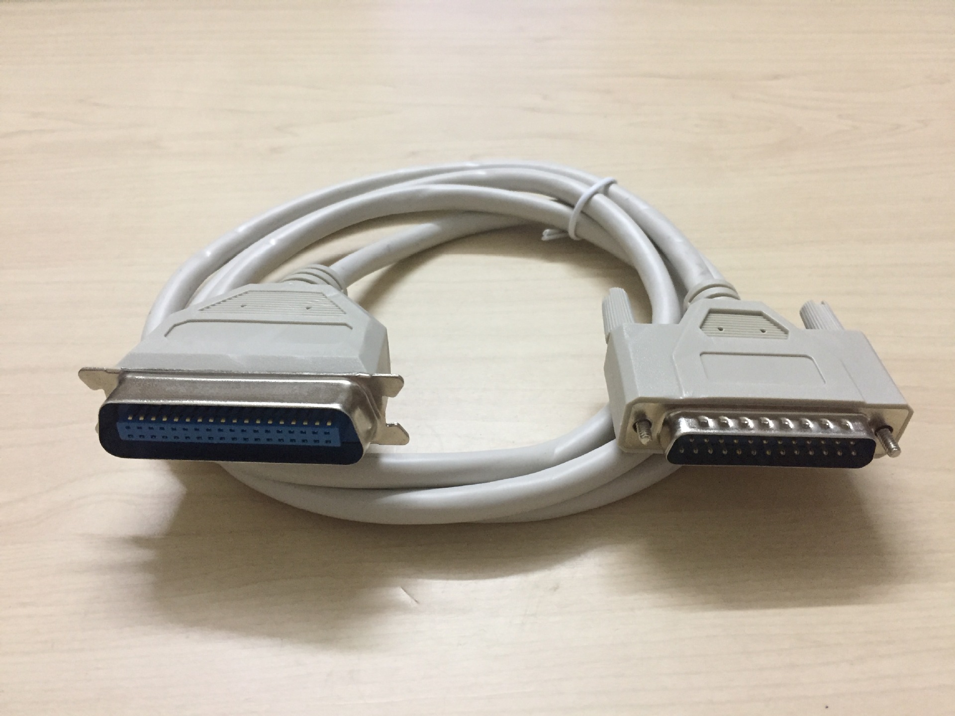 并口成型打印线 1.5米m打印机共享db25对cn36老式针式宽口信号线