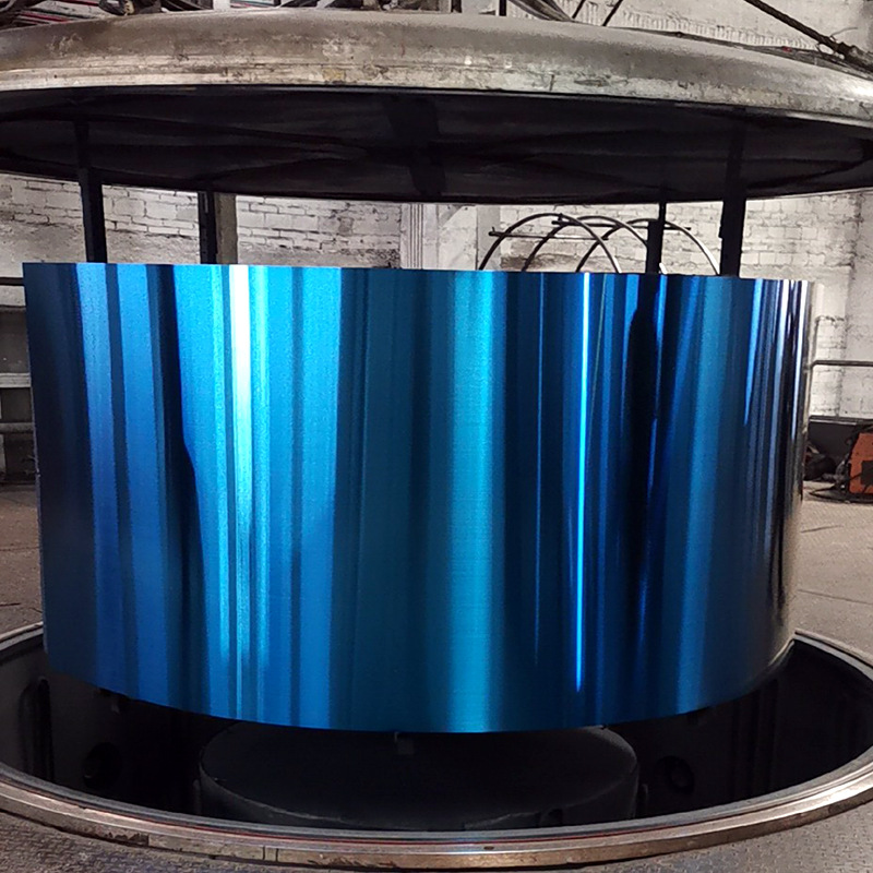 厂家批发304宝石蓝不锈钢拉丝板装饰不锈钢板真空电镀加工定制