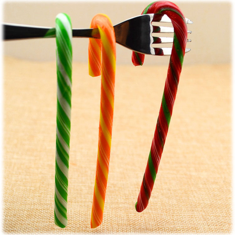 盒装12支拐杖糖圣诞节礼物水果味棒棒糖平安夜送朋友礼物拐棍糖