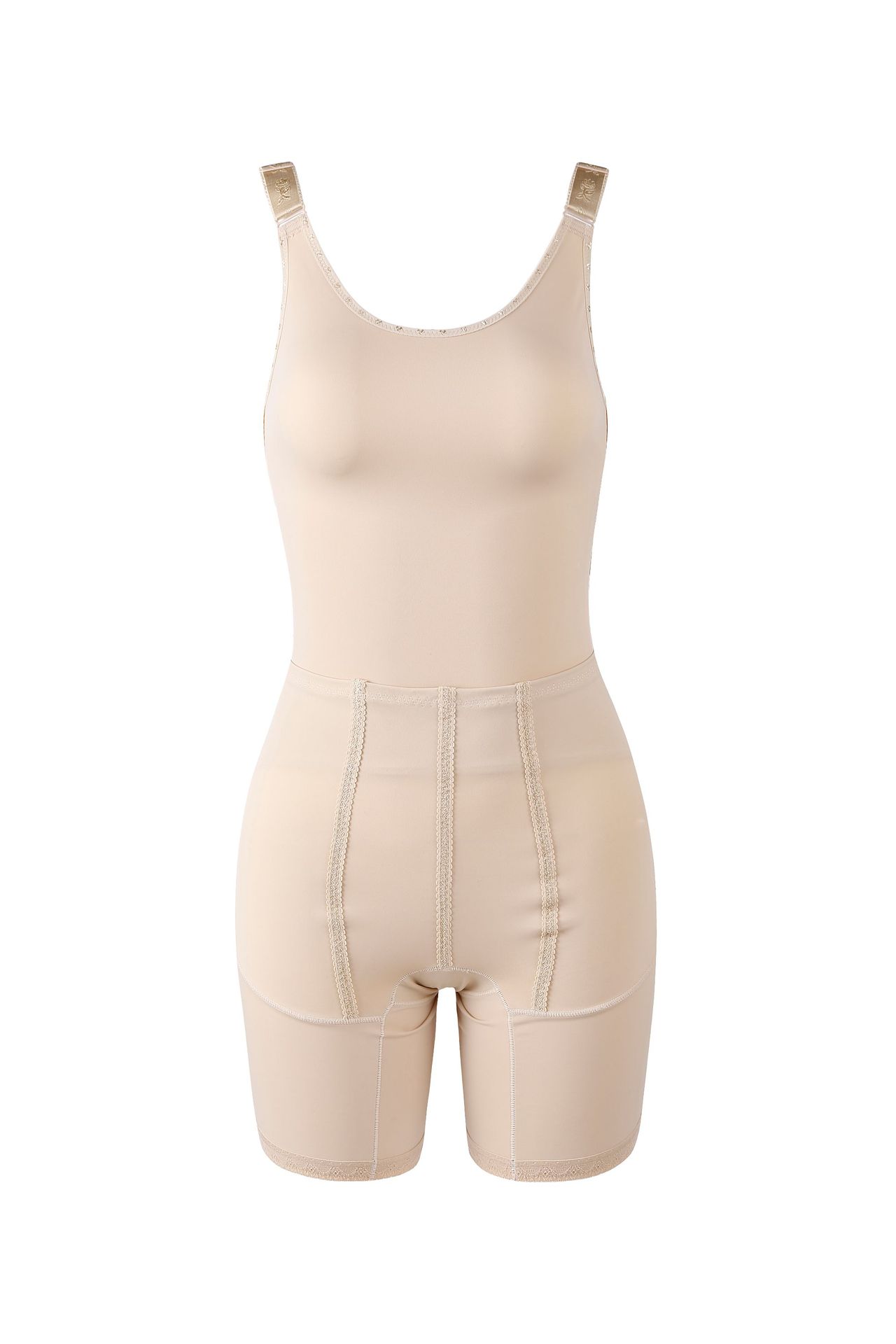 加强版大码排扣塑身衣后脱式无痕连体瘦身衣收腹束腰美体内衣女士