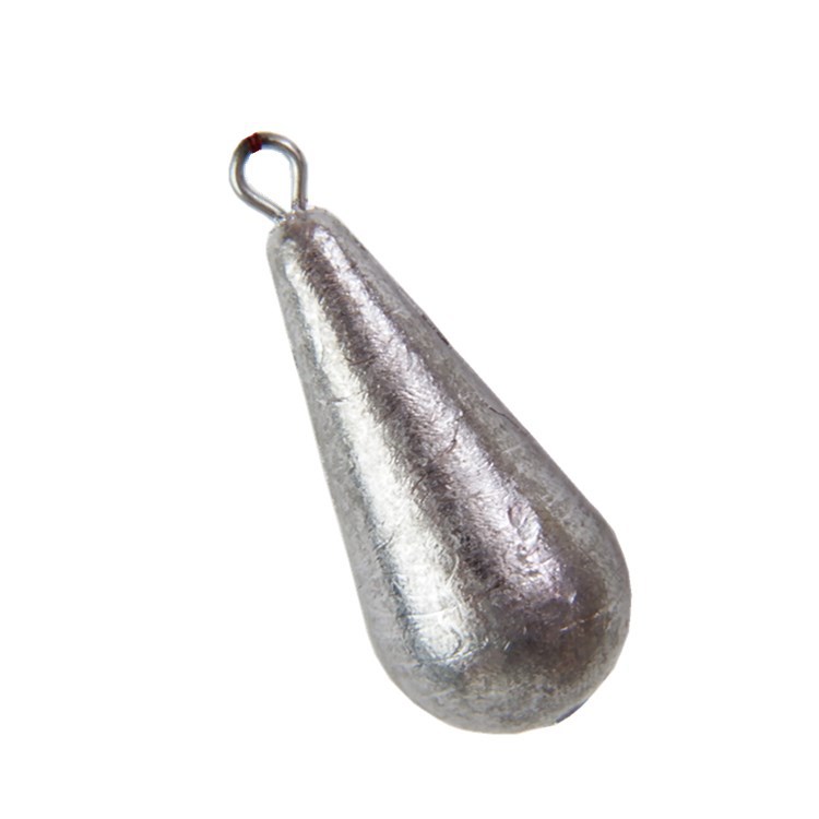 批发水滴型铅坠带环钓鱼铅坠抛竿海竿路亚实心串钩铅坠筏杆坠渔具