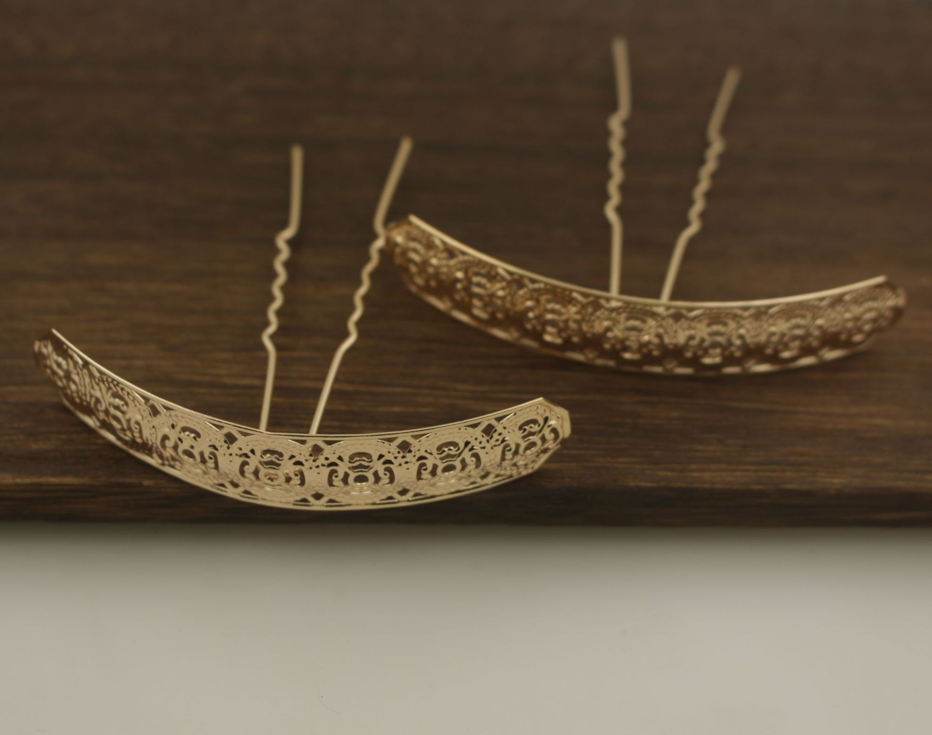 古风饰品配件铸铜大号塔形花托吊坠挂件50*9mm内径7mm