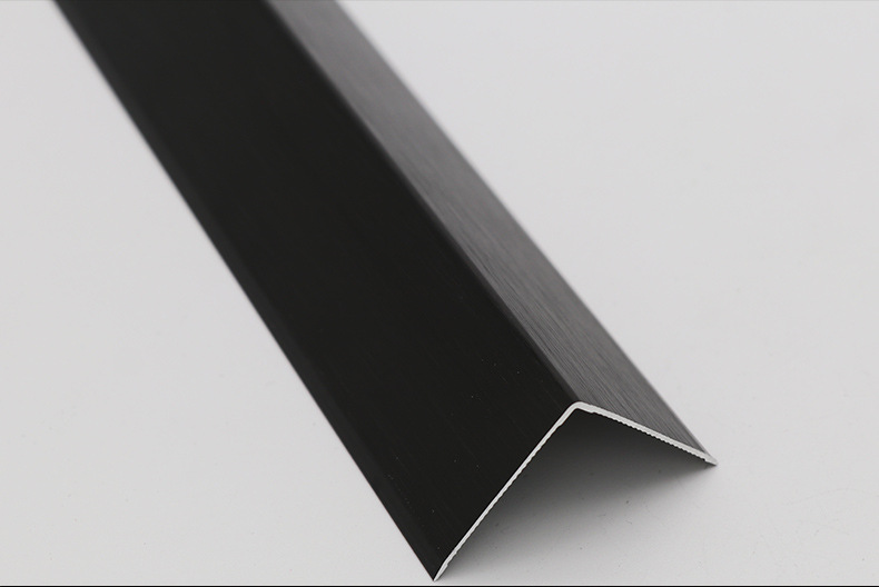 铝合金直角收边条瓷砖阳角线l型l型压边护角条装饰包边拉丝黑色