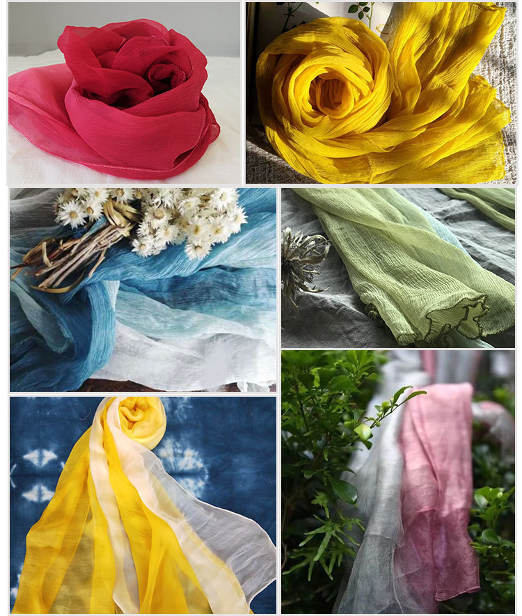 草木染扎染蜡染植物染方巾棉手帕巾茶巾全棉本白色