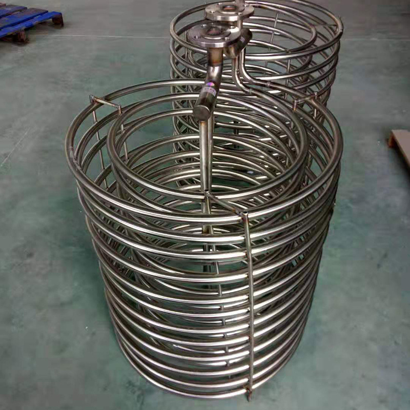 盘管式螺纹管换热器 不锈钢盘管螺旋管冷却管换热器 加工定制