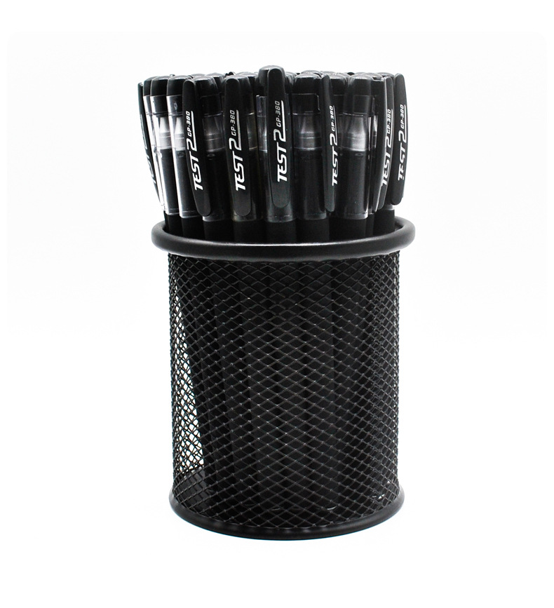 5黑色水性笔办公文具碳素笔0.38全针管签字笔子弹头水笔