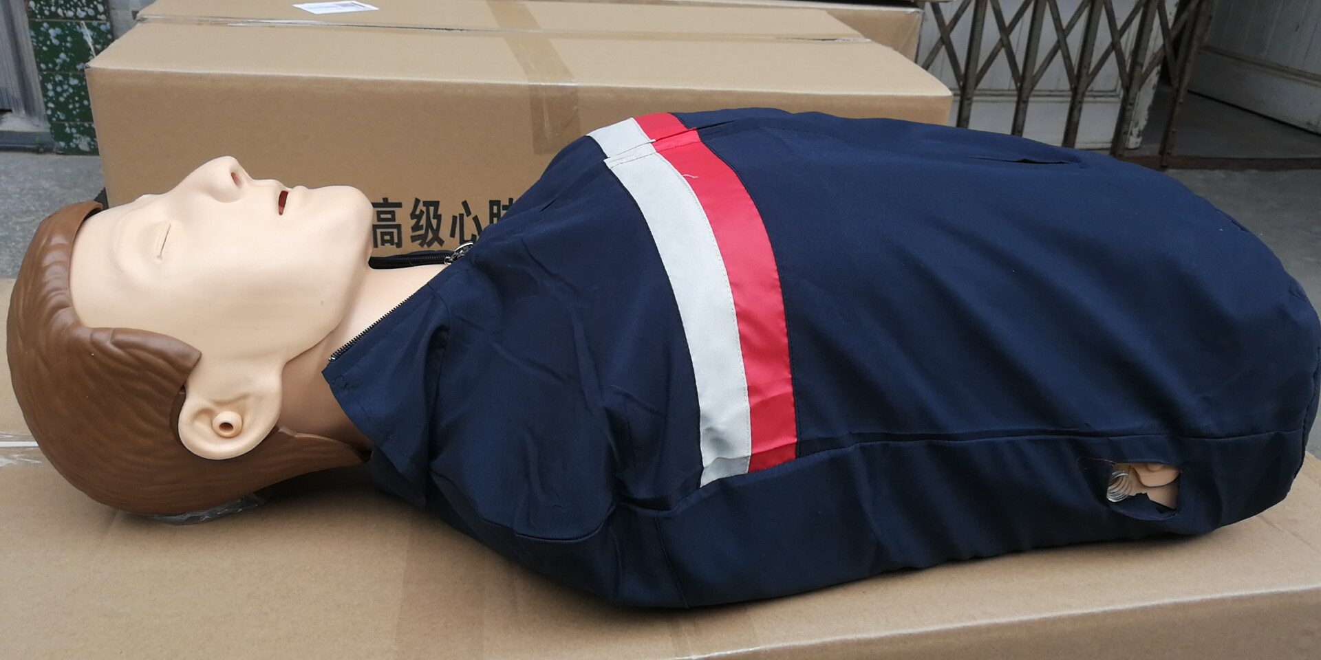 心肺复苏模拟人半身心肺复苏模型简易心肺复苏假人仿真人