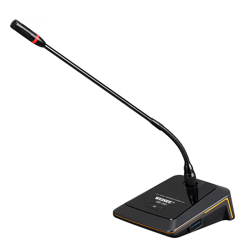 有线会议麦克风 带灯鹅颈话筒 教学 政企会议麦克风 可转换48v