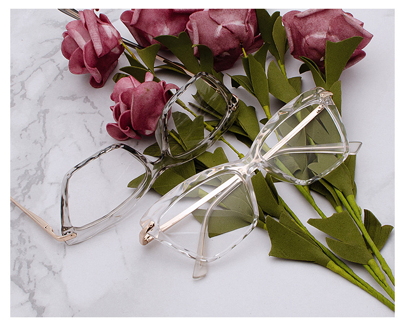 潮流时尚眼镜框树脂框金属架蝶形平光镜男女通用全框架眼镜2500