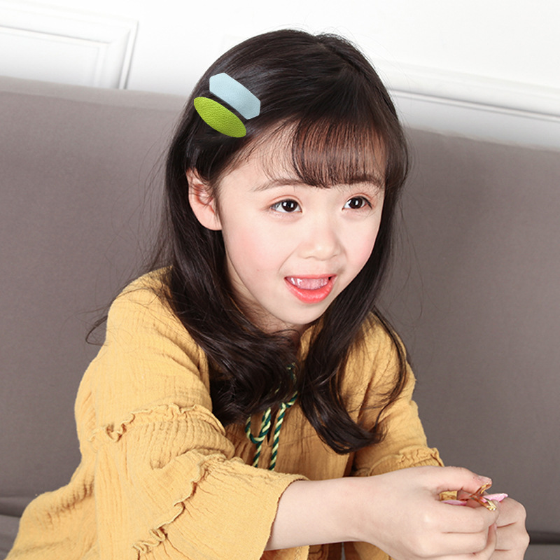 宝宝皮质bb夹少女心发夹色发卡ins儿童糖果刘海夹顶夹子成人百搭