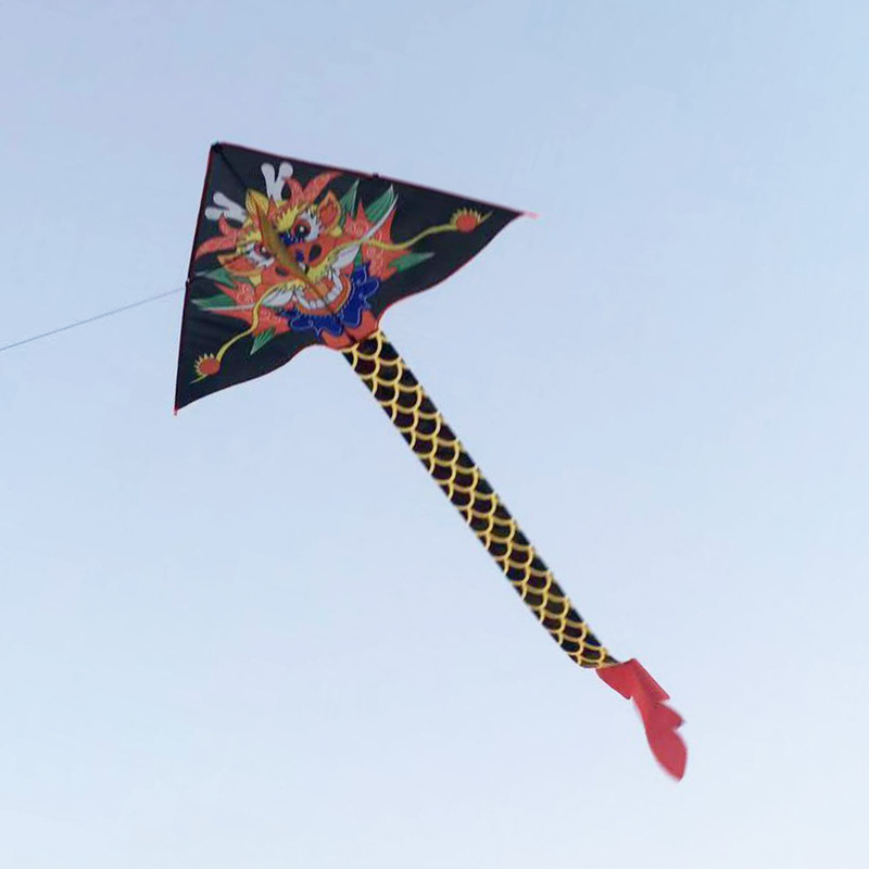 2019新款龙头风筝手工印刷双色龙风筝潍坊风筝批发成人儿童龙风筝