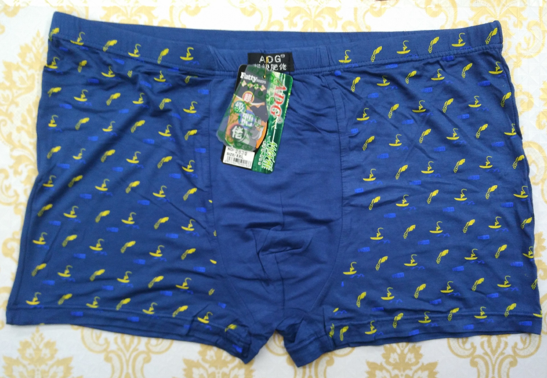 [荐]淘宝热销8xl男士内裤 超大码 肥佬竹纤维中腰男平角内裤批发