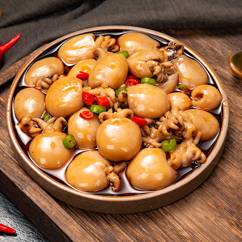 【熟食罐装】 烟台特产 网红即食海鲜麻辣香辣墨鱼仔熟食零食批发