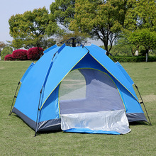 酷行全自动户外帐篷单层帐篷3-4人野外露营帐篷弹簧式野营帐篷