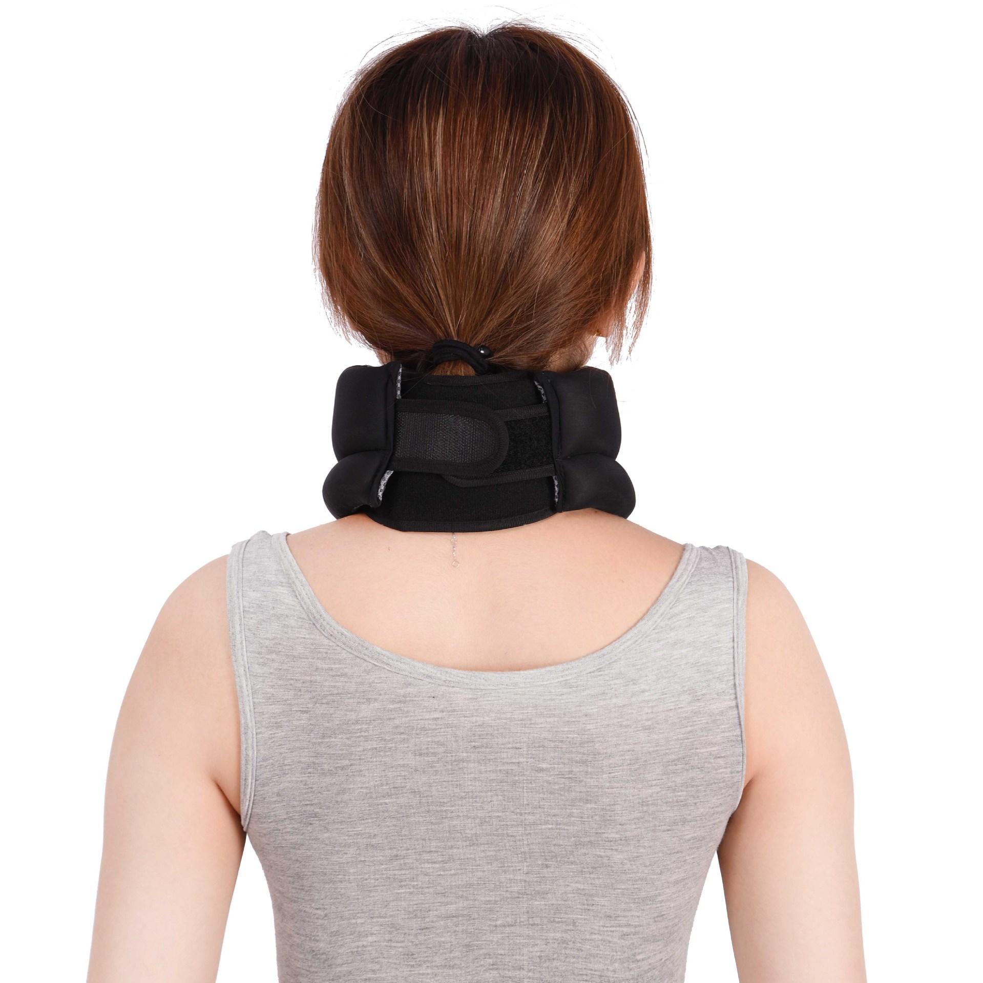 颈椎牵引器护颈带家用颈部保护套夏季颈托 托玛琳磁石自发热护颈