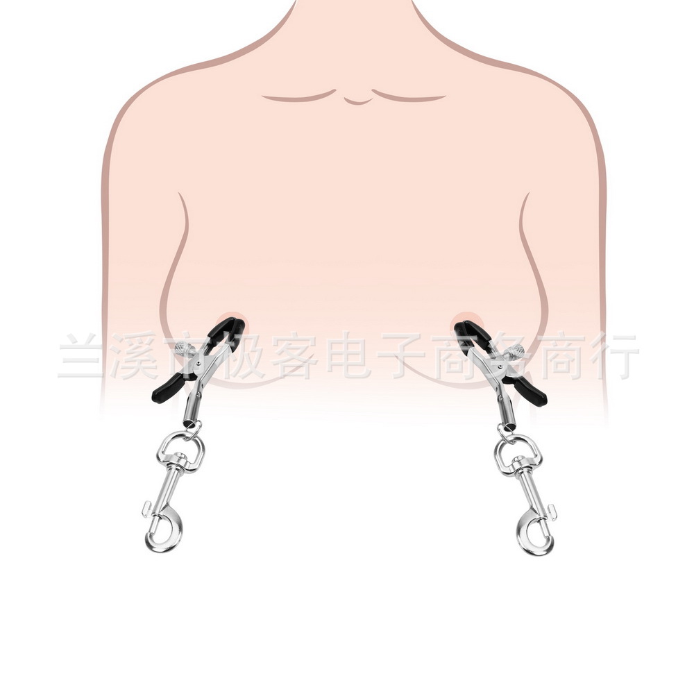 424跨境热卖情趣乳夹 铁链可挂夹子钩子 成人用品 网店外贸货源
