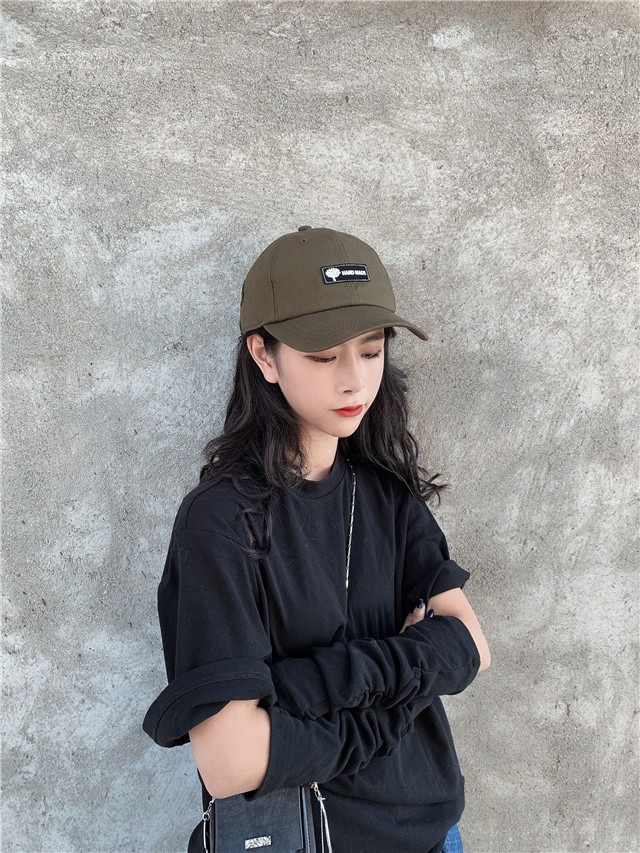 网红鸭舌帽子女韩版百搭学生街头ins小众黑色眼镜飞行员棒球帽男