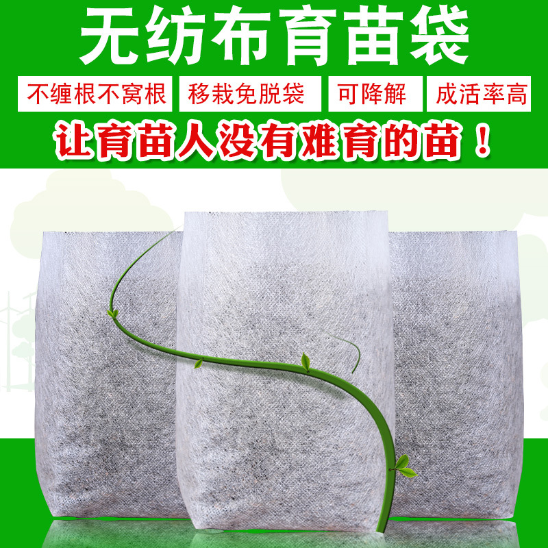无纺布育苗袋厂家批发可降解无纺布环保育苗杯农业种植营养袋子
