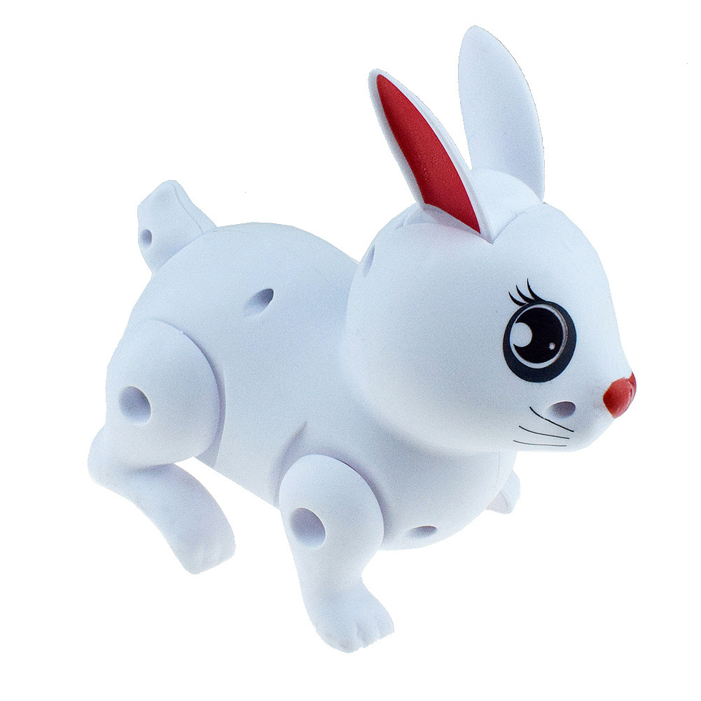 新奇有趣塑料电动兔子粉兔子小白兔模型玩具速卖通跨境货源