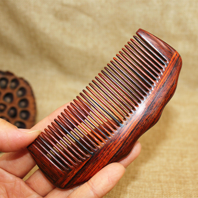 大红酸枝头部按摩梳子防静电工艺礼品梳子红木木梳
