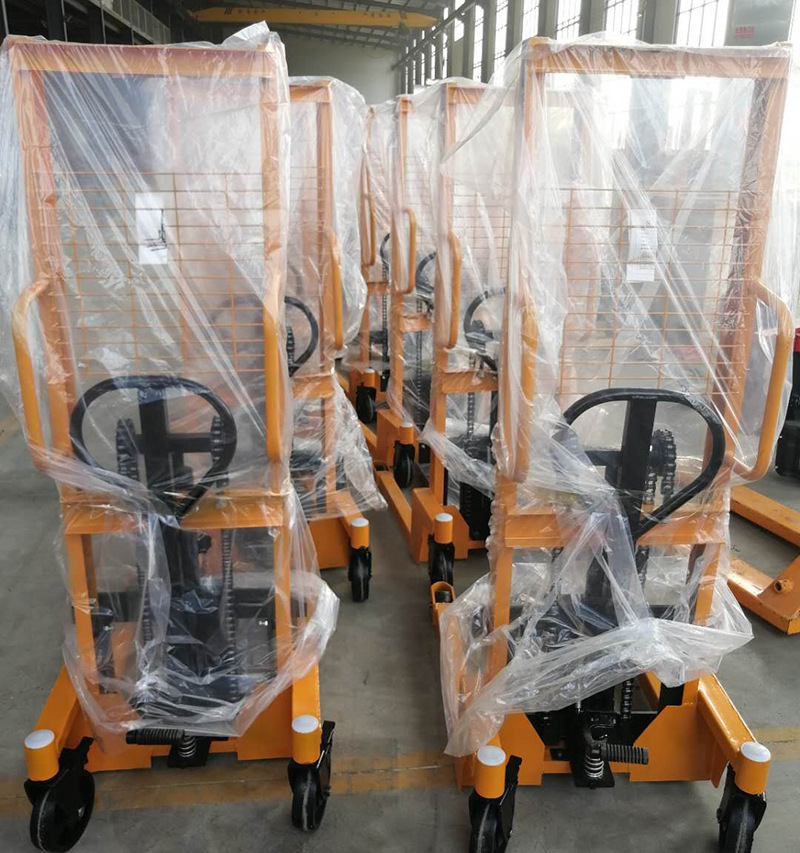 定制半电动堆高车2吨1吨半自动叉车小型装卸轻型升降堆高机堆高车