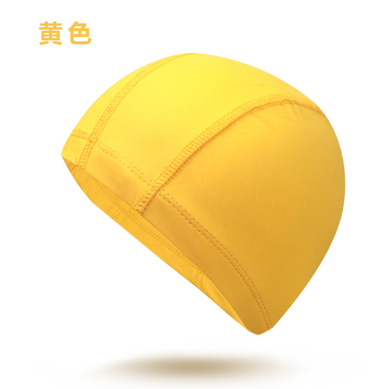 Pu Adult Swimming Cap Waterproof High Elastic Swimming Cap Unisex Ear Protection Long Hair Not Tight Head Hot Spring Swimming Cap Wholesale