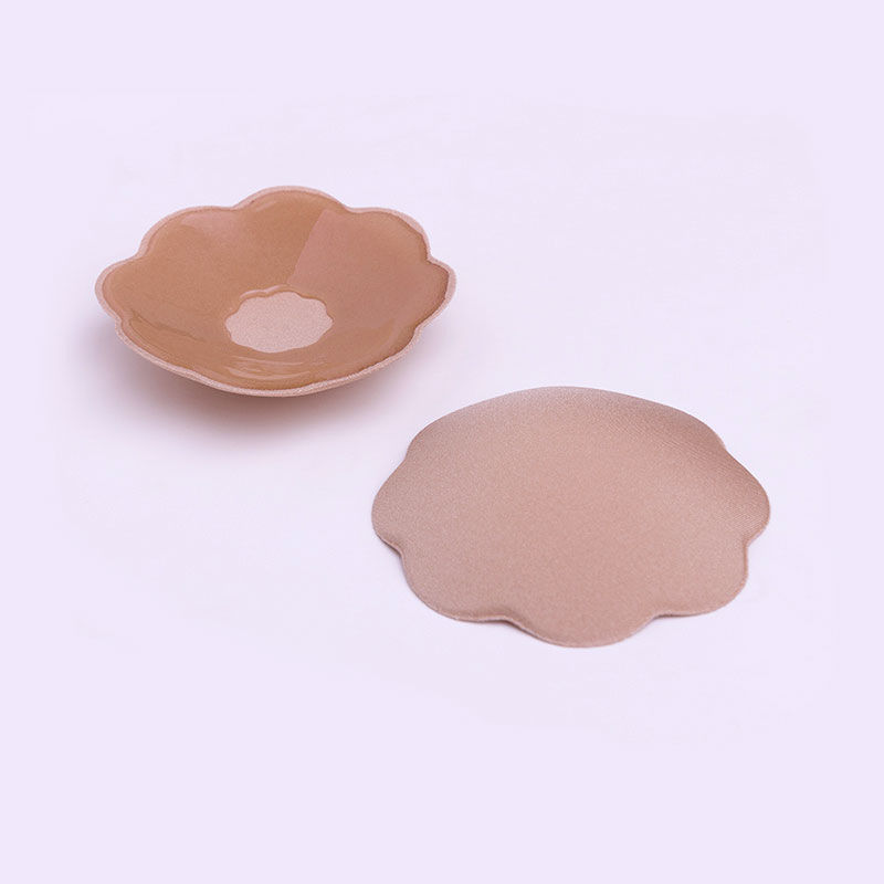 round plum-shaped cloth breast paste invisible chest pad swimming wedding clothes silicone cloth-surface nipple cover chest paste factory direct sales