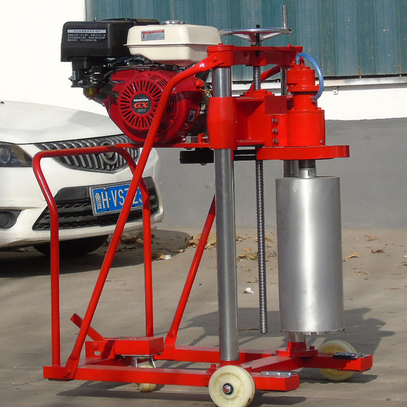 汽油水泥钻孔机 户外移动式钻孔取芯机 岩石水泥路桩打孔机