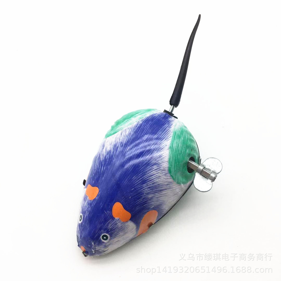 80后怀旧经典 铁皮老鼠 上发条小老鼠玩具 儿童玩具 铁皮老鼠