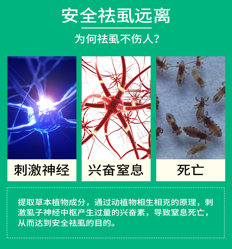 虱子药儿童头虱子一扫光虱立净去除灭祛阴虱人用百部酊小女孩头发
