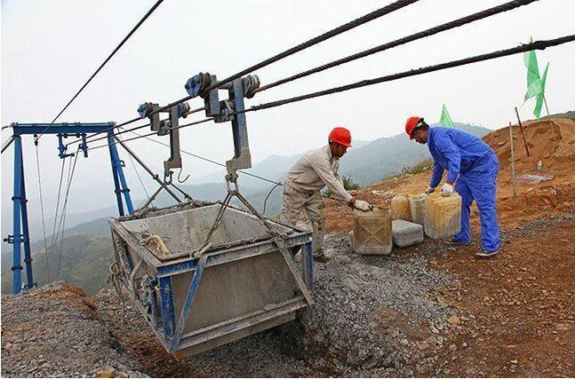 货运索道工程材料运输系统高空作业爬坡重型机器中型运输索道