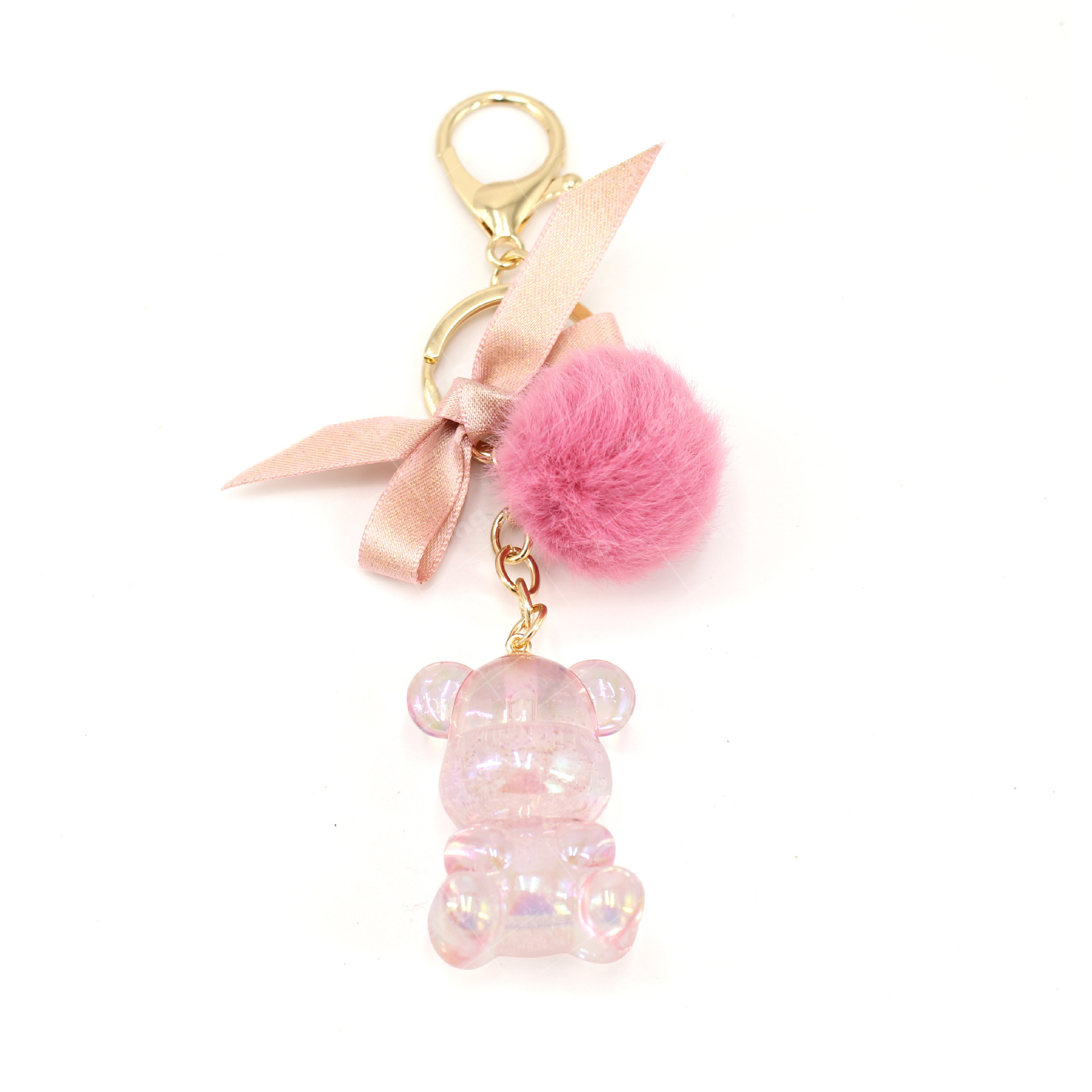 厂家直销幻想镀色可爱小熊挂件 亚克力卡通熊钥匙扣 创意小熊挂件