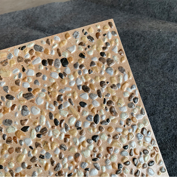 鹅卵石小地砖300*300田园仿古砖卫生间拼花砖 阳台露台花园防滑砖